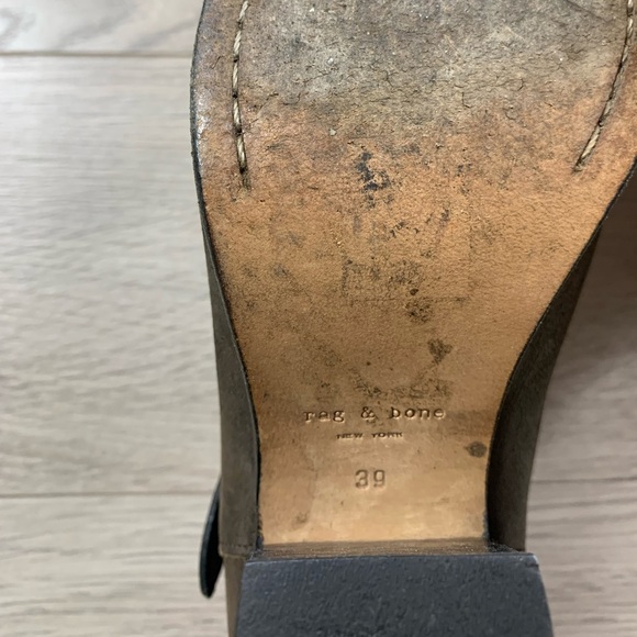 Rag & Bone Brown Leather Harrow Heeled Boots - Picture 6 of 10